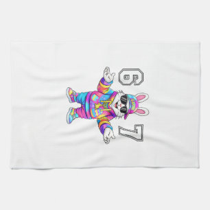 67 Six Seven Bunny Tie Dye Easter Day 67 Meme Men  Kitchen Towel