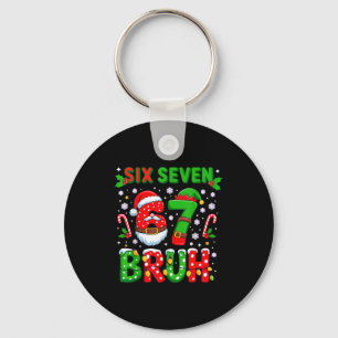 67 Six Seven Burh Christmas 6 7 Meme Keychain