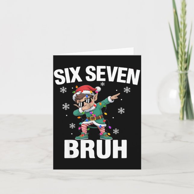 67 Six Seven Burh Funny Christmas 6 7 Meme Men Wom Card (Front)