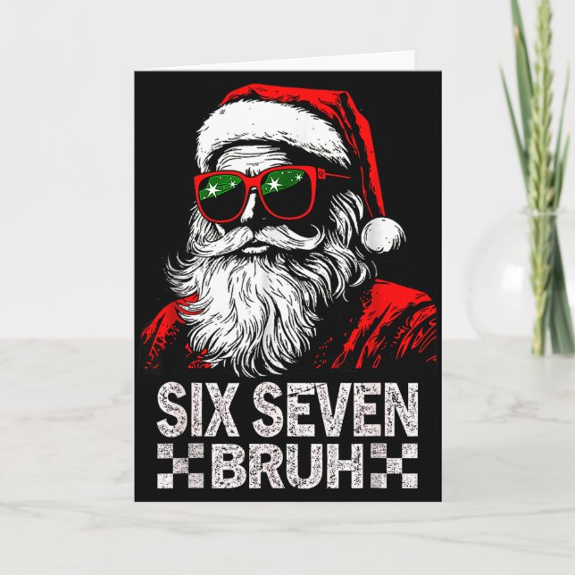 67 Six Seven Burh Funny Christmas 6 7 Meme Men Wom Card (Front)