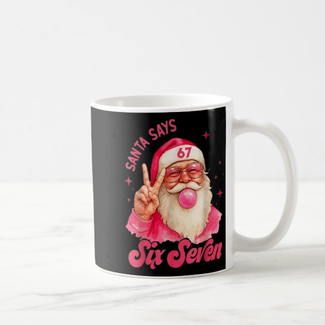 67 Six Seven Burh Funny Christmas 6 7 Meme Men Wom Coffee Mug (Right)