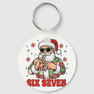 67 Six Seven Burh Funny Christmas 6 7 Meme Men Wom Keychain