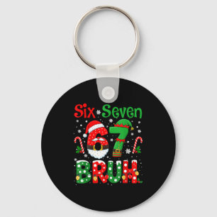 67 Six Seven Burh Funny Christmas 6 7 Meme Men Wom Keychain