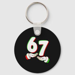 67 Six Seven Burh Funny Christmas 6 7 Meme Men Wom Keychain