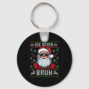 67 Six Seven Burh Funny Christmas 6 7 Meme Men Wom Keychain