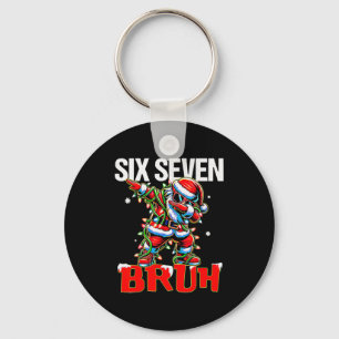 67 Six Seven Burh Santa Christmas 6 7 Meme Men Wom Keychain