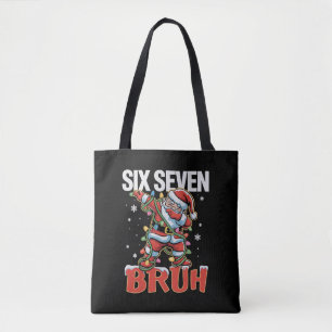 67 Six Seven Burh Santa Dab Christmas 6 7 Meme Tote Bag
