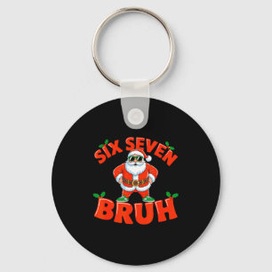 67 Six Seven Christmas Bruh Santa Six Seven Christ Keychain