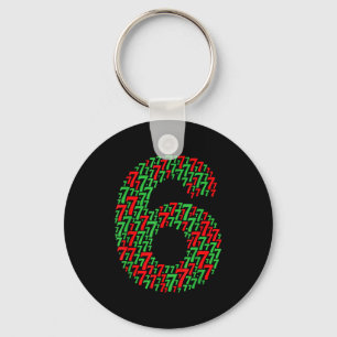 67 Six Seven Christmas Design Funny 6 7 Meme _1  Keychain