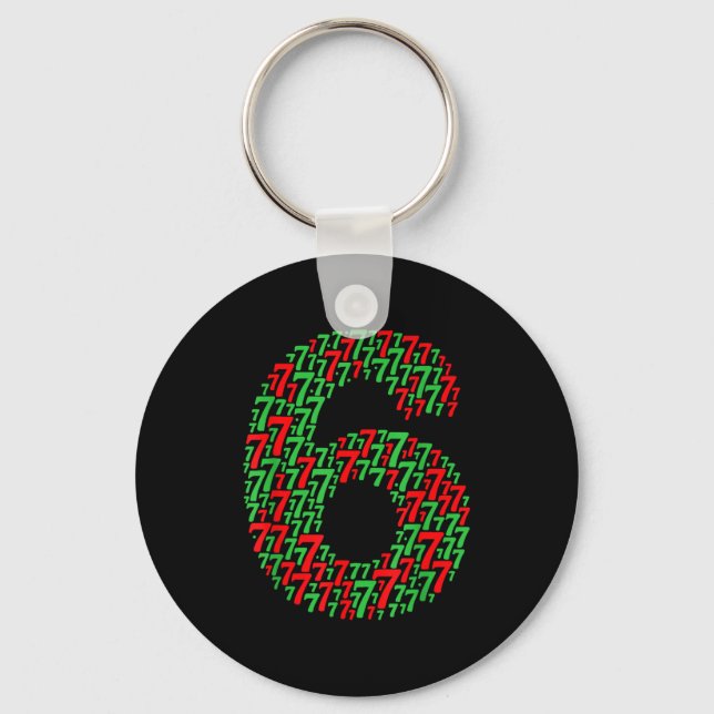 67 Six Seven Christmas Design Funny 6 7 Meme _1  Keychain (Front)