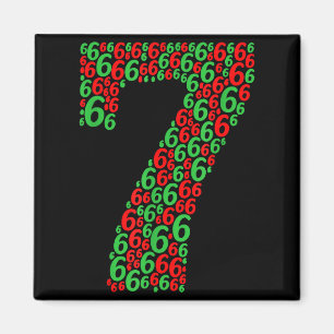 67 Six Seven Christmas Design Funny 6 7 Meme Magnet