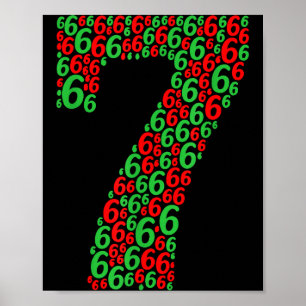 67 Six Seven Christmas Design Funny 6 7 Meme Poster
