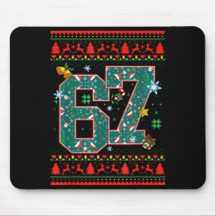 67 Six Seven Christmas Funny Meme Hand 67 Couples Mouse Pad