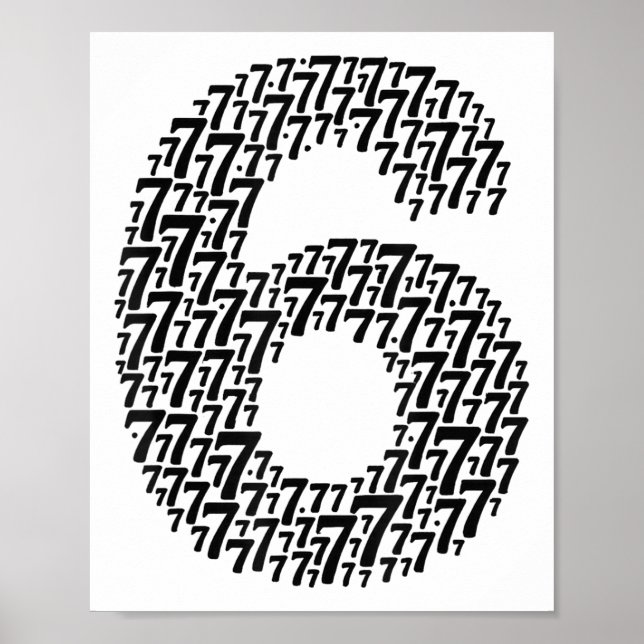 67 Six Seven Cool Matching 6 And 7 Design Funny 6- Poster (Front)