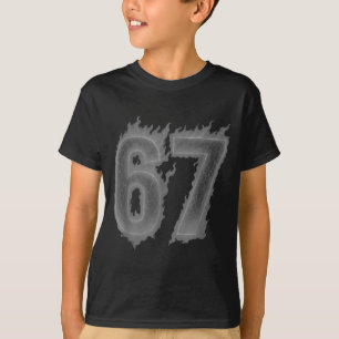 67 Six Seven Dark Flames Colorful Cool Funny 6 7 M T-Shirt