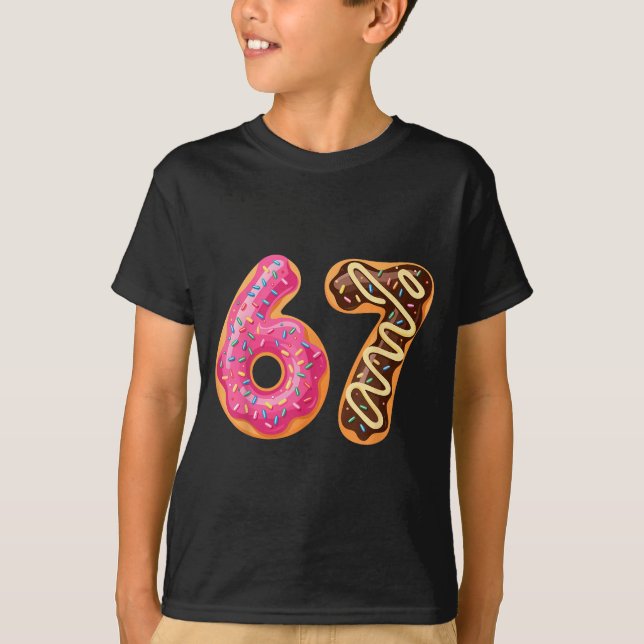 67 Six Seven Donut Meme Funny Sweet Sprinkles  T-Shirt (Front)