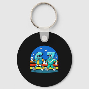 67 Six Seven Fun Meme Funny Design Kids School Keychain
