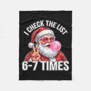 67 Six Seven Funny Christmas 6 7 Santa Meme Men Wo Fleece Blanket