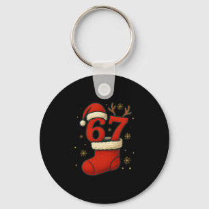 67 Six Seven Funny Gen Alpha Meme Christmas 2025  Keychain