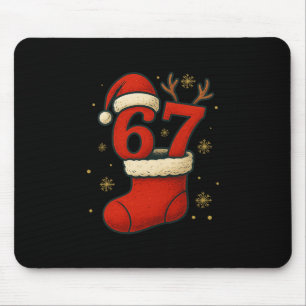 67 Six Seven Funny Gen Alpha Meme Christmas 2025  Mouse Pad
