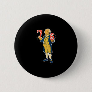 67 Six Seven Funny George Washington Meme  2 Inch Round Button