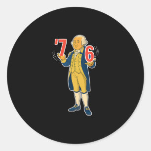 67 Six Seven Funny George Washington Meme  Classic Round Sticker