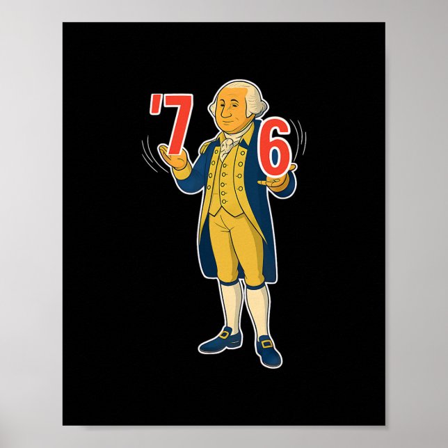 67 Six Seven Funny George Washington Meme  Poster (Front)