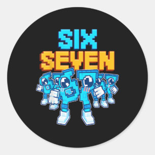 67 Six Seven Funny Italian Brainrot Kids Gaming Me Classic Round Sticker