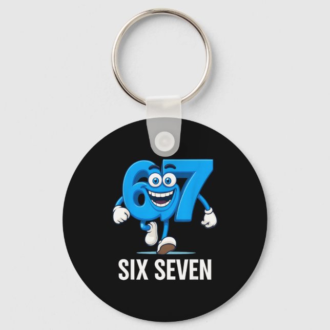 67 Six Seven Funny Italian Brainrot Kids Gaming Vi Keychain (Front)