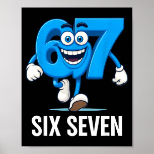 67 Six Seven Funny Italian Brainrot Kids Gaming Vi Poster