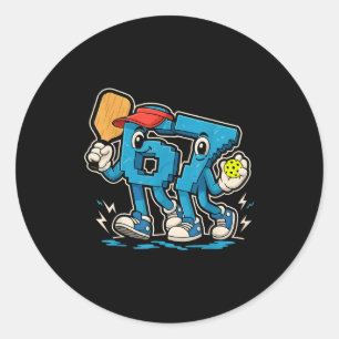 67 six seven funny italian brainrot kids picklebal classic round sticker
