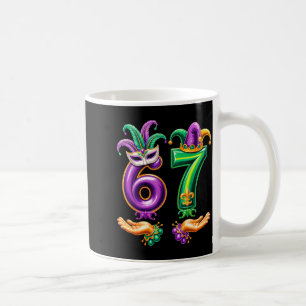67 Six Seven Funny Mardi Gras 6 7 Meme For Men Wom Coffee Mug