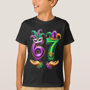 67 Six Seven Funny Mardi Gras 6 7 Meme For Men Wom T-Shirt