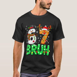 67 Six Seven Funny Snowman Reindeer Bruh 6 7 Meme  T-Shirt