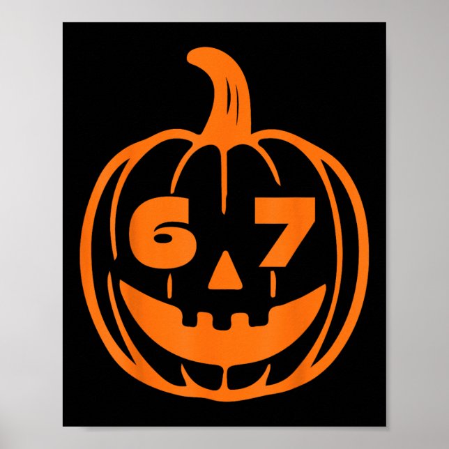 67 Six Seven Halloween Costume For Students Teache Poster (Front)
