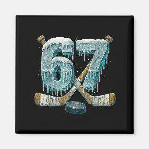 67 Six Seven Hockey Drip Number Funny 6 7 Meme Magnet