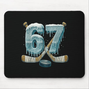 67 Six Seven Hockey Drip Number Funny 6 7 Meme Mouse Pad