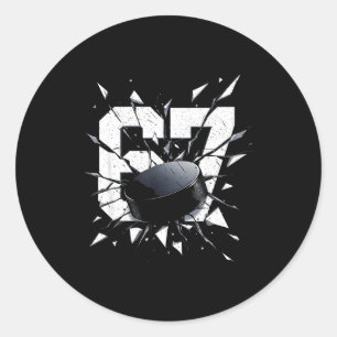 67 Six Seven Hockey Gen Alpha Brainrot Meme Classic Round Sticker