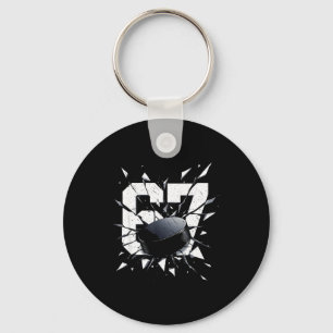 67 Six Seven Hockey Gen Alpha Brainrot Meme  Keychain