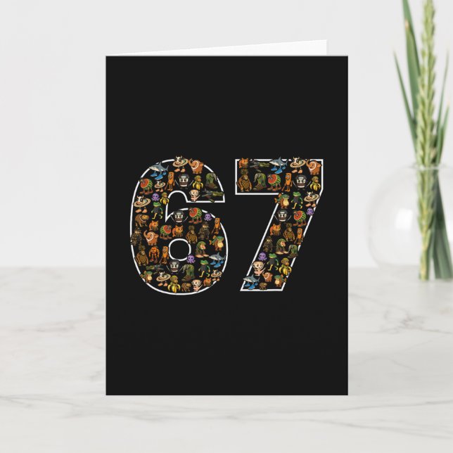 67 Six Seven Italian Brainrot Gen Alpha Meme  Card (Front)