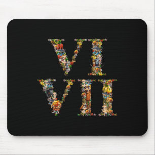 67 Six Seven Italian Brainrot Roman Numeral Meme Mouse Pad