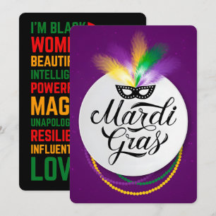 67 Six Seven Mardi-Gras Black History 2026 Holiday Card