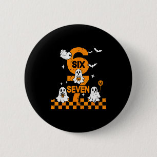 67 Six Seven Meme 6 7 Couple Matching Halloween Co 2 Inch Round Button
