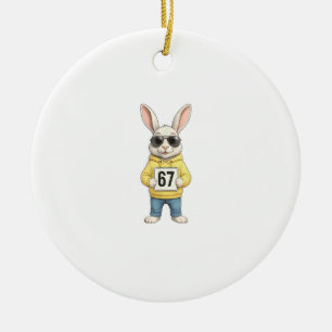 67 Six Seven Meme 6 7 Funny Easter Day for Boys Me Ceramic Ornament