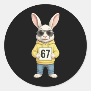 67 Six Seven Meme 6 7 Funny Easter Day For Boys Me Classic Round Sticker