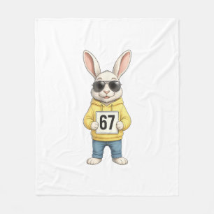 67 Six Seven Meme 6 7 Funny Easter Day for Boys Me Fleece Blanket