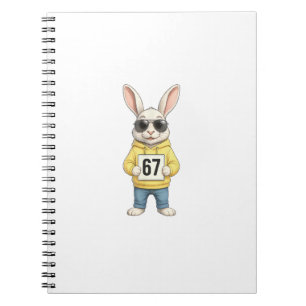 67 Six Seven Meme 6 7 Funny Easter Day for Boys Me Notebook