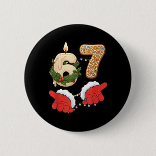 67 Six Seven Meme Christmas Candle Gingerbread Gen 2 Inch Round Button