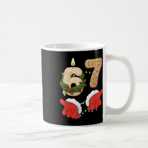 67 Six Seven Meme Christmas Candle Gingerbread Gen Coffee Mug