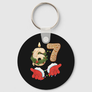 67 Six Seven Meme Christmas Candle Gingerbread Gen Keychain